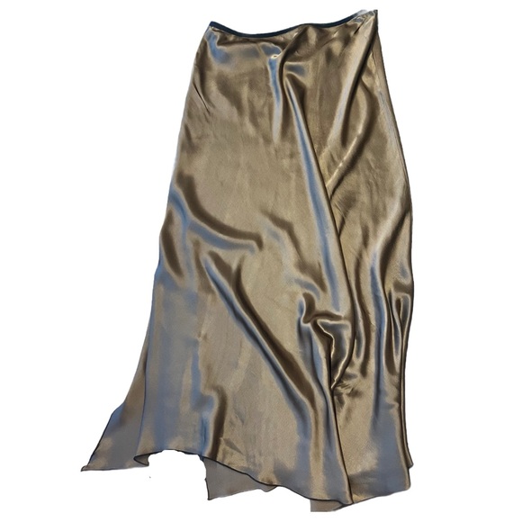 Rails Jada Satin Slip Skirt — Size Small — Peat Moss - Picture 3 of 6